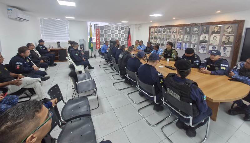 Guarda Civil de Patos participa de reunião com comandante da PMPB para discutir integração das forças de segurança