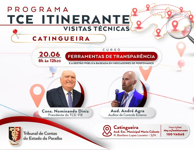 Presidente Nominando Diniz leva o TCE Itinerante às cidades do Sertão e oferece capacitações para gestores