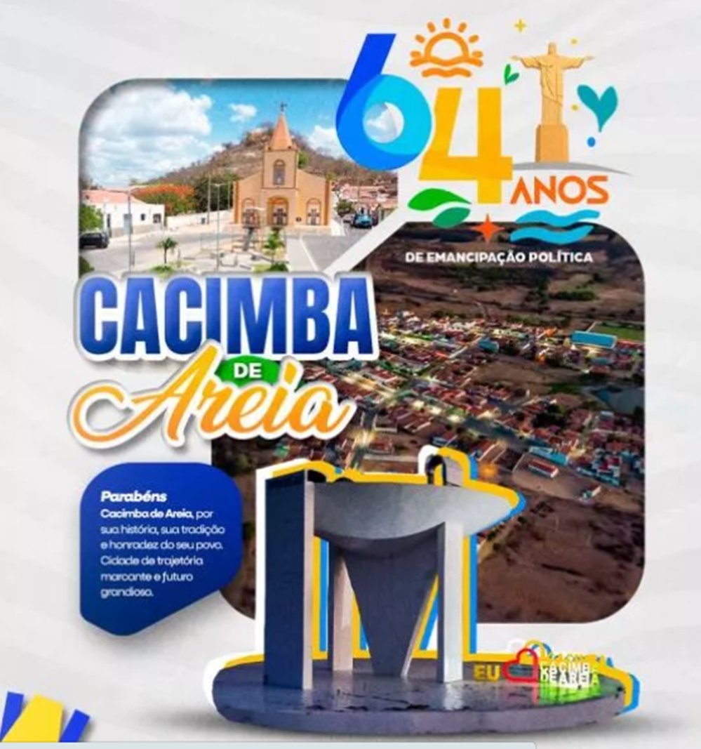 Prefeito Heitor Campos parabeniza Cacimba de Areia pelos 64 de Emancipação Política