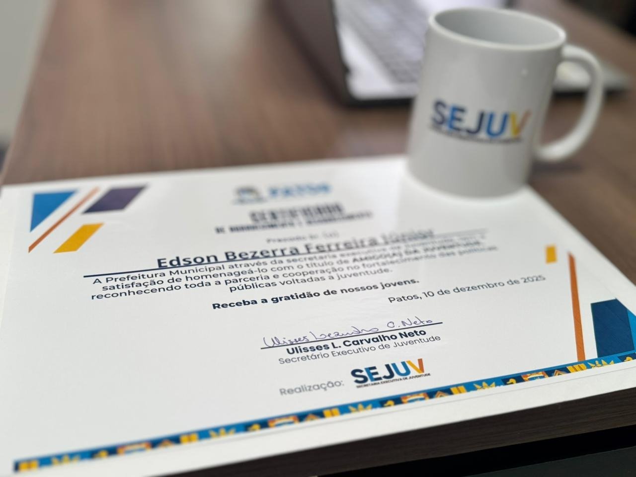 Prefeitura de Patos lança Certificado Amigo da Juventude e reconhece parceiros das políticas públicas para jovens