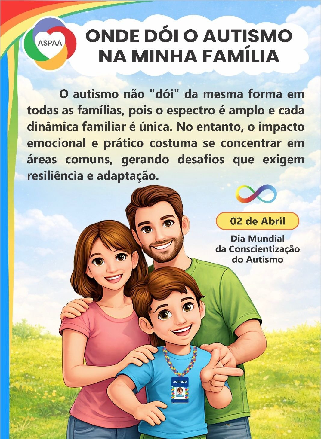 ASPAA realiza campanha sobre autismo durante o mês de abril em Patos