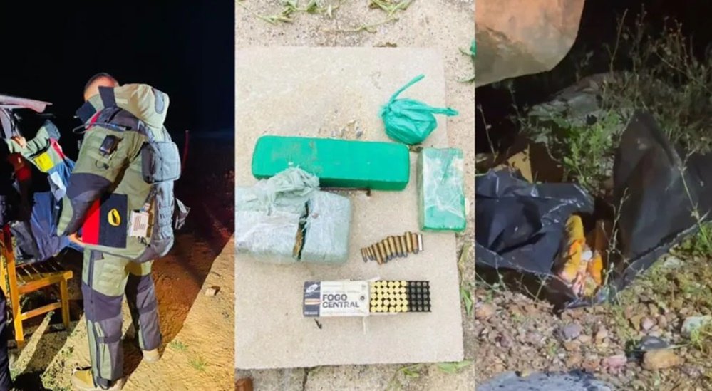 Explosivos, drogas e munições são apreendidos em operação da Polícia Militar em São Mamede