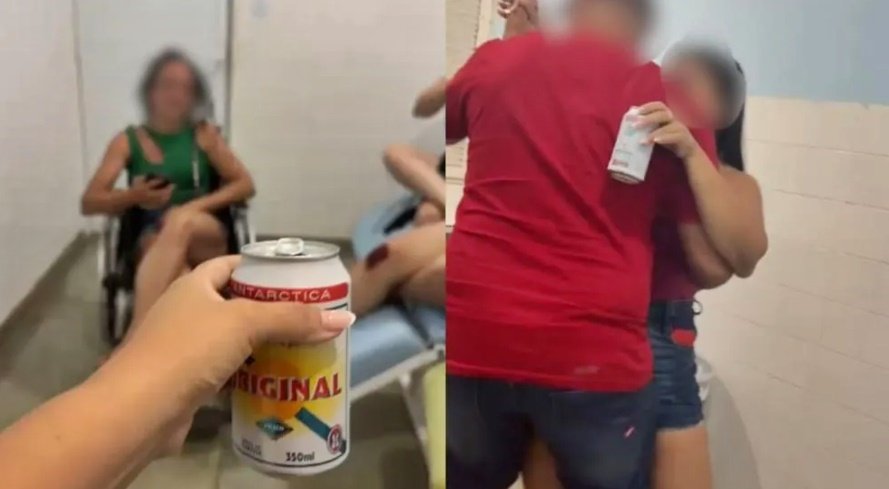 “Farra hospitalar”: grupo é flagrado bebendo e dançando forró dentro de hospital em Coremas; Polícia Civil apura o caso