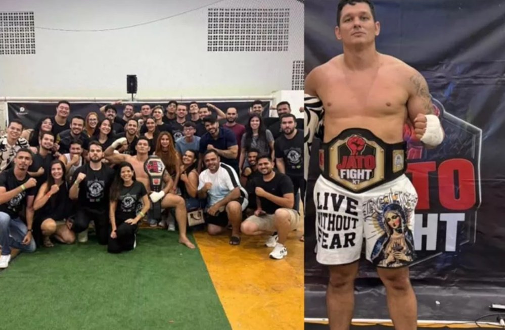 Atleta patoense vence por nocaute no primeiro round e conquista cinturão no Jato Fight