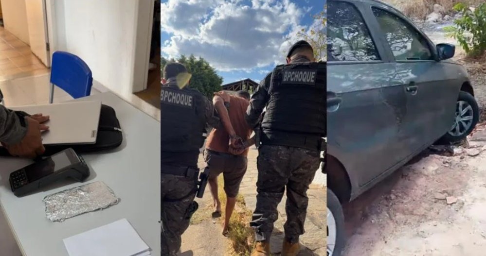 Polícia Militar prende em Maturéia suspeito de fraudes bancárias após perseguição, troca de tiros e fuga em mata