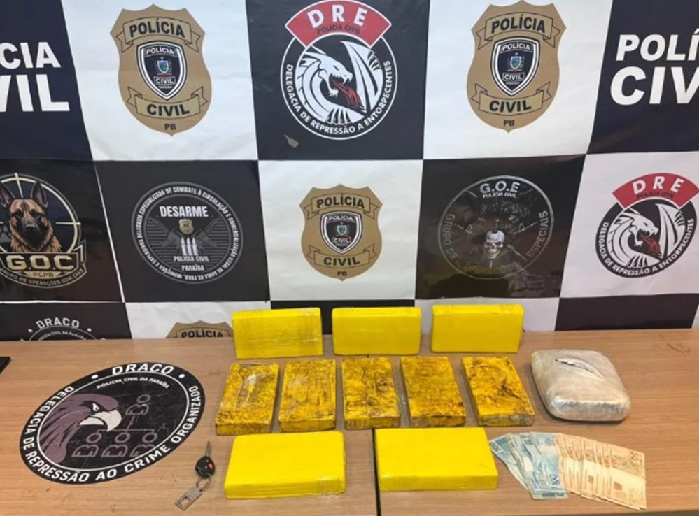 Homem de Patos é preso com drogas avaliadas em R$ 1 milhão em Bayeux