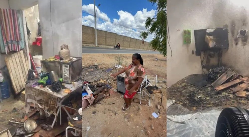 Incêndio em residência deixa jovem ferido após vazamento de gás em Patos